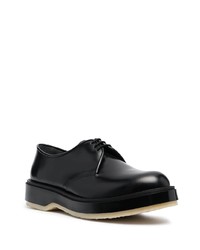 Chaussures derby en cuir épaisses noires Adieu Paris