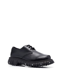 Chaussures derby en cuir épaisses noires PHILEO PARIS