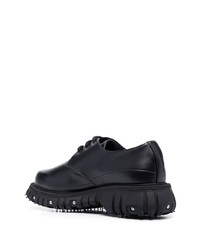 Chaussures derby en cuir épaisses noires PHILEO PARIS