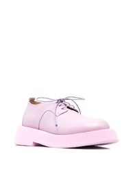 Chaussures derby en cuir épaisses roses Marsèll