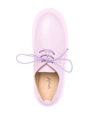 Chaussures derby en cuir épaisses roses Marsèll