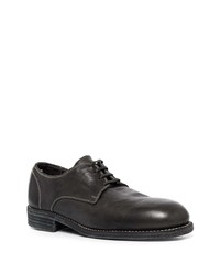 Chaussures derby en cuir gris foncé Guidi