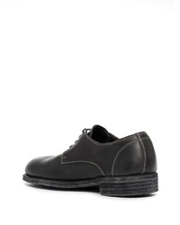 Chaussures derby en cuir gris foncé Guidi