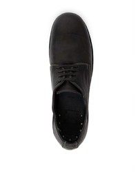 Chaussures derby en cuir gris foncé Guidi