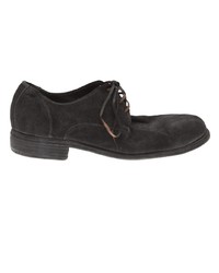 Chaussures derby en cuir gris foncé Guidi