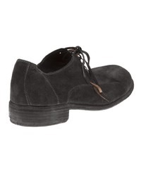 Chaussures derby en cuir gris foncé Guidi