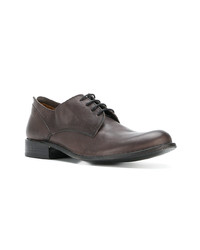 Chaussures derby en cuir gris foncé Fiorentini+Baker