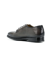 Chaussures derby en cuir gris foncé Officine Creative