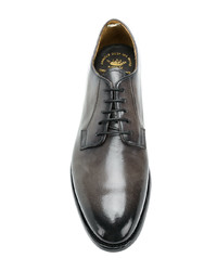 Chaussures derby en cuir gris foncé Officine Creative