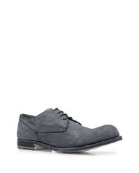 Chaussures derby en cuir gris foncé Officine Creative