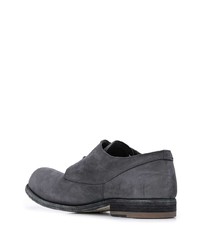 Chaussures derby en cuir gris foncé Officine Creative