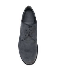 Chaussures derby en cuir gris foncé Officine Creative