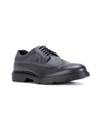 Chaussures derby en cuir gris foncé Hogan