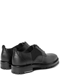 Chaussures derby en cuir gris foncé Lanvin