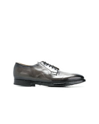 Chaussures derby en cuir gris foncé Officine Creative