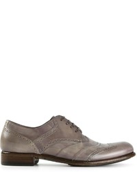 Chaussures derby en cuir grises Dolce & Gabbana