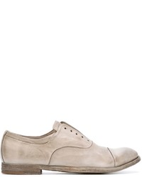 Chaussures derby en cuir grises Officine Creative