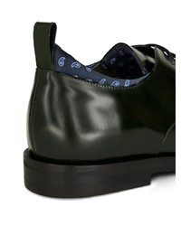 Chaussures derby en cuir imprimées noires Etro