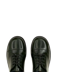 Chaussures derby en cuir imprimées noires Etro