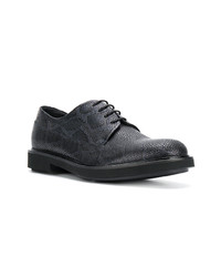 Chaussures derby en cuir imprimées noires Emporio Armani