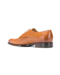 Chaussures derby en cuir marron clair Giorgio Armani
