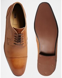 Chaussures derby en cuir marron clair Asos
