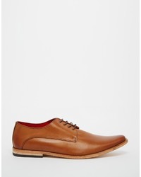 Chaussures derby en cuir marron clair Base London