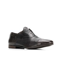 Chaussures derby en cuir marron foncé Officine Creative