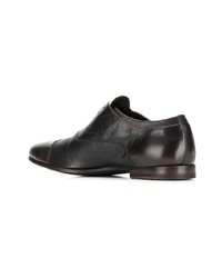 Chaussures derby en cuir marron foncé Officine Creative