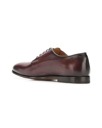 Chaussures derby en cuir marron foncé Officine Creative