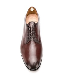 Chaussures derby en cuir marron foncé Officine Creative