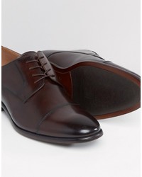 Chaussures derby en cuir marron foncé Aldo