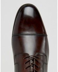 Chaussures derby en cuir marron foncé Aldo