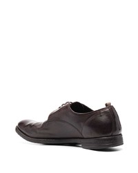 Chaussures derby en cuir marron foncé Officine Creative