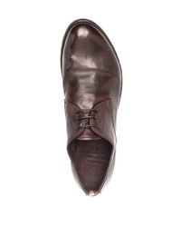 Chaussures derby en cuir marron foncé Officine Creative