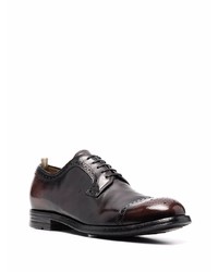 Chaussures derby en cuir marron foncé Officine Creative