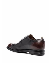 Chaussures derby en cuir marron foncé Officine Creative