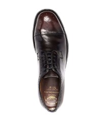 Chaussures derby en cuir marron foncé Officine Creative