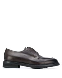 Chaussures derby en cuir marron foncé Barrett