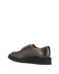 Chaussures derby en cuir marron foncé Buttero