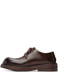 Chaussures derby en cuir marron foncé Marsèll