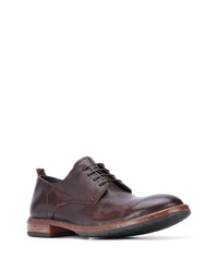 Chaussures derby en cuir marron foncé Moma