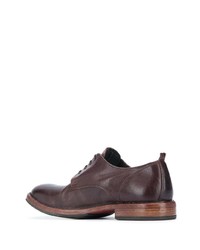 Chaussures derby en cuir marron foncé Moma