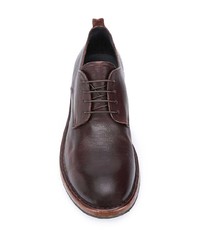 Chaussures derby en cuir marron foncé Moma