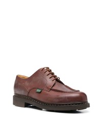 Chaussures derby en cuir marron foncé Paraboot