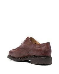 Chaussures derby en cuir marron foncé Paraboot