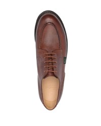 Chaussures derby en cuir marron foncé Paraboot