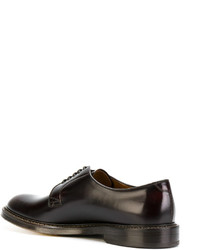 Chaussures derby en cuir marron foncé Doucal's