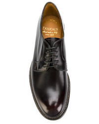 Chaussures derby en cuir marron foncé Doucal's