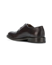 Chaussures derby en cuir marron foncé Leqarant